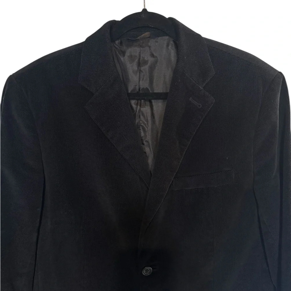 Banana Republic Corduroy Blazer Black Size 42R Preppy Ivy League Retrocore Style